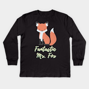 fantastic mr. fox classic Kids Long Sleeve T-Shirt